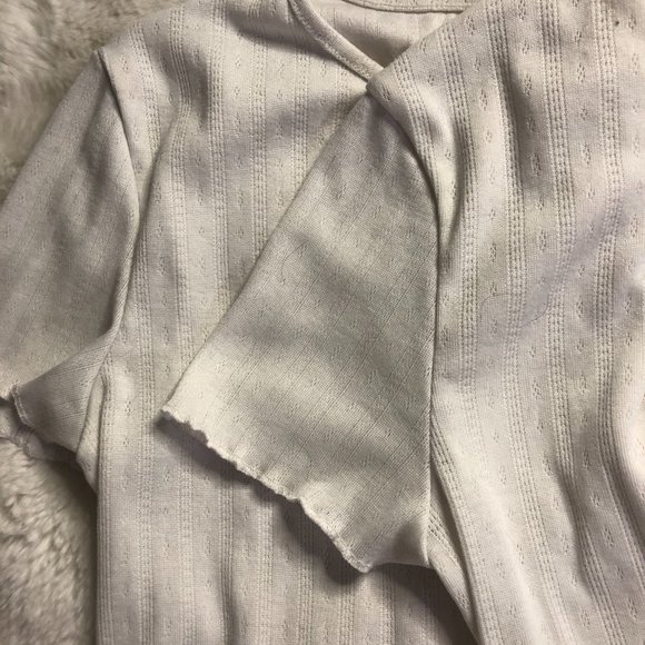 Cottage core white patterned H&M top - Picture 5 of 5